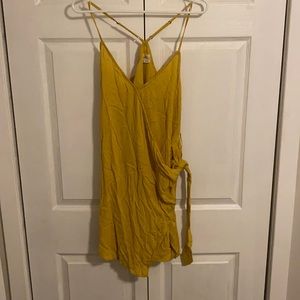 Oneill mustard yellow wrap dress
